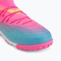 Încălțăminte de fotbal pentru copii PUMA Future 9 Match TT + Mid Jr poison pink/puma wht/sun stream/bright aqua/puma blk 7