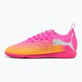 Încălțăminte de fotbal pentru copii PUMA Future 9 Play IT Jr poison pink/puma white/sun stream/bright aqua/puma black