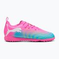 Încălțăminte de fotbal pentru copii PUMA Future 9 Play TT poison pink/puma white/sun stream/bright aqua/puma black 3