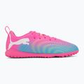 Încălțăminte de fotbal pentru copii PUMA Future 9 Play TT poison pink/puma white/sun stream/bright aqua/puma black 2