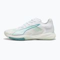 Încălțăminte de handbal pentru femei PUMA Accelerate Nitro SQD 4 Game On puma white/baltic sea blue/fresh water 8
