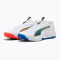 Încălțăminte de handbal PUMA Accelerate Turbo 4 Game On puma white/glowing red/ultra blue 11