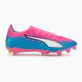 Încălțăminte de fotbal PUMA Ultra 6 Match FG/AG poison pink/puma white/sun stream/bright aqua/puma black 2