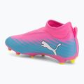 Încălțăminte de fotbal pentru copii PUMA Ultra 6 Match+ LL FG/AG Jr poison pink/puma white/sun stream/bright aqua/puma black 3