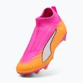 Încălțăminte de fotbal pentru copii PUMA Ultra 6 Match+ LL FG/AG Jr poison pink/puma white/sun stream/bright aqua/puma black 3