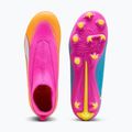 Încălțăminte de fotbal pentru copii PUMA Ultra 6 Match+ LL FG/AG Jr poison pink/puma white/sun stream/bright aqua/puma black 4