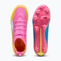 Încălțăminte de fotbal pentru copii PUMA Ultra 6 Pro Jr FG/AG poison pink/puma white/sunstream/bright aqua/puma black 3