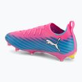 Încălțăminte de fotbal pentru copii PUMA Ultra 6 Pro Jr FG/AG poison pink/puma white/sunstream/bright aqua/puma black 3