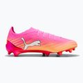 Încălțăminte de fotbal PUMA Ultra 6 Ultimate FG poison pink/puma white/sun stream/bright aqua/puma black 2