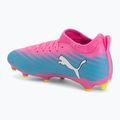 Încălțăminte de fotbal pentru copii PUMA Ultra 6 Match FG/AG Jr poison pink/puma white/sun stream/bright aqua/puma black 3