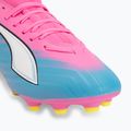 Încălțăminte de fotbal pentru copii PUMA Ultra 6 Match FG/AG Jr poison pink/puma white/sun stream/bright aqua/puma black 7
