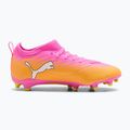 Încălțăminte de fotbal pentru copii PUMA Ultra 6 Match FG/AG Jr poison pink/puma white/sun stream/bright aqua/puma black 2
