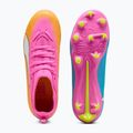 Încălțăminte de fotbal pentru copii PUMA Ultra 6 Match FG/AG Jr poison pink/puma white/sun stream/bright aqua/puma black 5