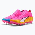 Încălțăminte de fotbal PUMA Ultra 6 Match + FG/AG poison pink/puma white/sun stream/bright aqua/puma black 4