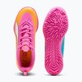 Încălțăminte de fotbal pentru copii PUMA Ultra 6 Play TT Jr poison pink/puma white/sun stream/bright aqua/puma black 4