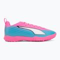 Încălțăminte de fotbal pentru copii PUMA Ultra 6 Play TT Jr poison pink/puma white/sun stream/bright aqua/puma black 2