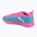 Încălțăminte de fotbal pentru copii PUMA Ultra 6 Play It Jr poison pink/puma wht/sun stream/bright aqua/puma blk 3