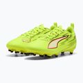 Încălțăminte de fotbal pentru copii PUMA Ultra 6 Play FG/AG Jr yellow alert/puma black/glowing red/lime squeeze 9