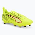 Încălțăminte de fotbal pentru copii PUMA Ultra 6 Play FG/AG Jr yellow alert/puma black/glowing red/lime squeeze