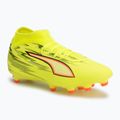 Încălțăminte de fotbal PUMA Ultra 6 Play+ FG/AG yellow alert/puma black/glowing red/lime squeeze
