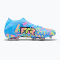 Încățăminte de fotbal PUMA Future 9 Ultimate Advanced Level FG puma white/blue glimmer/pink glimmer/yellow alert 2