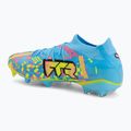 Încățăminte de fotbal PUMA Future 9 Match Advanced Level FG/AG puma white/blue glimmer/pink glimmer/yellow alert 3
