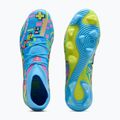 Încățăminte de fotbal PUMA Future 9 Match Advanced Level FG/AG puma white/blue glimmer/pink glimmer/yellow alert 3