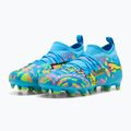 Încălțăminte de fotbal pentru copii PUMA Future 9 Match Advanced Level FG/AG Jr puma white/blue glimmer/pink glimmer/yellow alert 3