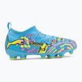 Încălțăminte de fotbal pentru copii PUMA Future 9 Match Advanced Level FG/AG Jr puma white/blue glimmer/pink glimmer/yellow alert 2