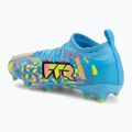 Încălțăminte de fotbal pentru copii PUMA Future 9 Match Advanced Level FG/AG Jr puma white/blue glimmer/pink glimmer/yellow alert 3