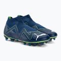 PUMA Future Match+ Ll FG/AG cizme de fotbal pentru bărbați albastru persan/alb/puma alb/pro verde 5