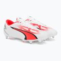 Cizme de fotbal PUMA Ultra Play MXSG pentru bărbați puma alb/puma negru/fire orchid 4