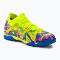PUMA Future Match Energy TT + Mid Jr ghete de fotbal pentru copii ultra albastru/alert galben/roz luminos