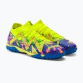 PUMA Future Match Energy TT ghete de fotbal pentru bărbați ultra albastru/alerta galbenă/roz luminos 4