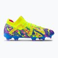 PUMA Future Future Ultimate Energy FG/AG ghete de fotbal pentru bărbați ultra albastru/alerta galbenă/roz luminos 2