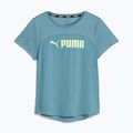 Tricoul de antrenament pentru femei PUMA Fit Logo Ultrabreathe albastru îndrăzneț/verde rapid