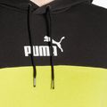 Bluză pentru bărbați PUMA ESS+ Block Hoodie TR puma black/lime sheen 3