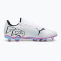 Încălțăminte de fotbal PUMA Future 7 Play FG/AG puma white/puma black/poison pink 9