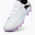 Încălțăminte de fotbal PUMA Future 7 Play FG/AG puma white/puma black/poison pink 12