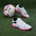 Încălțăminte de fotbal PUMA Future 7 Play TT puma white/puma black/poison pink 14