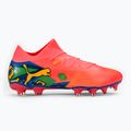 Încălțăminte de fotbal PUMA Future 7 Match Neymar Jr FG/AG sunset glow/black/sun stream/puma green/blue 2