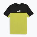 Tricou pentru bărbați PUMA ESS+ Block Tee puma black/lime sheen