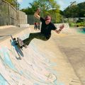 Skateboard surfskate Carver C7 Raw 31" JOB Blue Tiger 2022 Complete albastru-roză C1013011140 12