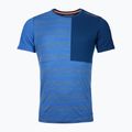 Tricou termic pentru bărbați Ortovox 185 Rock'N'Wool SS albastru 8411200001