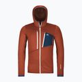 Bluză pentru bărbați ORTOVOX Fleece Grid Hoody clay orange