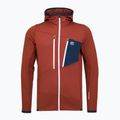 Bluză pentru bărbați ORTOVOX Fleece Grid Hoody clay orange
