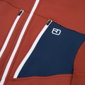 Bluză pentru bărbați ORTOVOX Fleece Grid Hoody clay orange 3