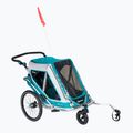 Qeridoo Speedkid2 remorcă dublă pentru biciclete albastru Q-SK2-21-P