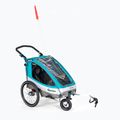 Remorcă pentru biciclete cu un singur loc Qeridoo Sportrex1 albastru Q-SR1-21-P
