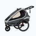 Remorcă de bicicletă pentru două persoane Qeridoo Kidgoo 2 gri Q-KDG2-22-SG